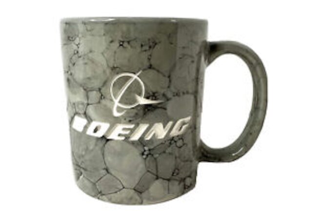 BOEING Etched Logo Gray Marble Ceramic Mug