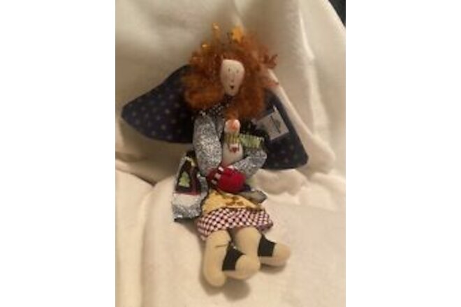 Mill Mountain Rag Doll Patchwork Angel Red Hair