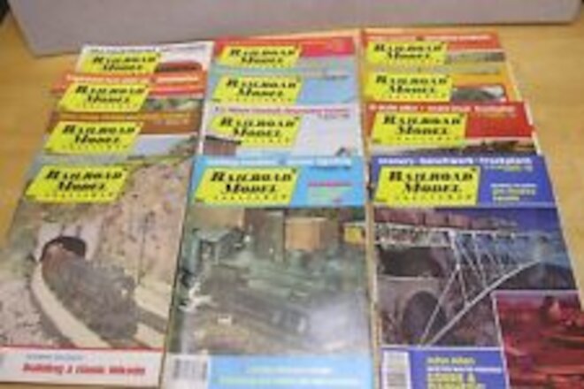 THE COMPLETE YEAR of 12 RAILROAD MODEL CRAFTSMAN FROM 1980