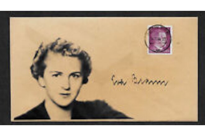 Eva Braun Collector's Envelope with genuine 1941 Hitler Postage Stamp *596OP