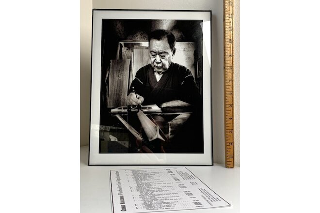 Rare Photo Of George Nakashima  At Desk w/ Rulers + Furniture Price list 1960