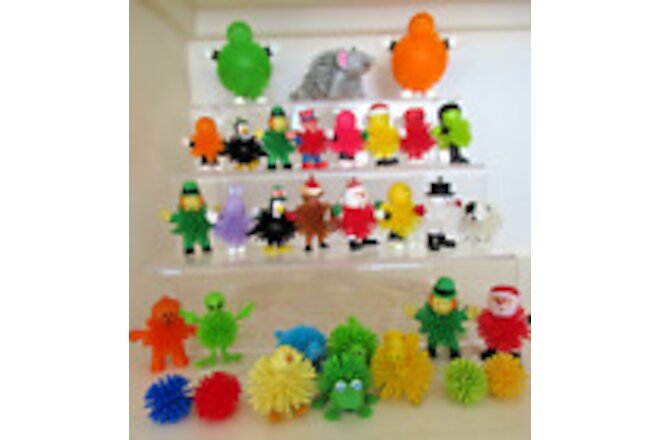 Lot of ( 28 ) PORCUPINE BALL FIGURES. Sizes.  KOOSH. Smiley Face + more styles.