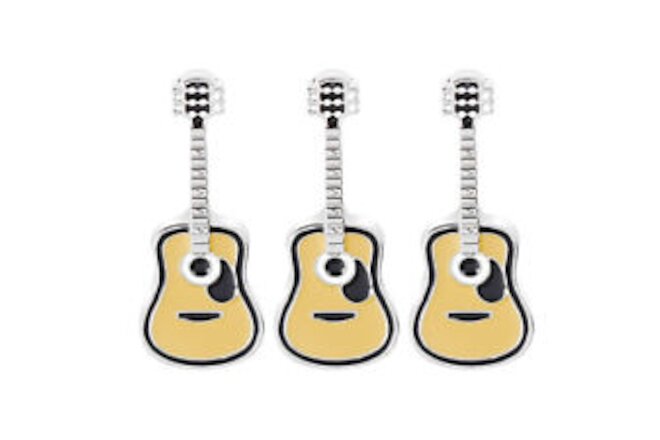 3 Pcs Guitar Jewelry Pinback Buttons Women Breastpin Clothes Badge