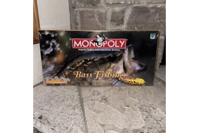 Sealed 1998  Monopoly Bass Fishing Edition Board Game Parker Brother Parker Bros