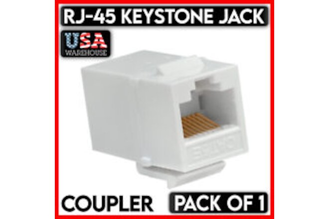 RJ45 CAT5e Keystone Jack Inline Coupler CAT5e Coupler for Wall Plate Patch Panel