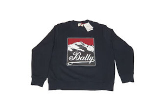 Bally 6301180 Black Mountain Graphic Sweatshirt MSRP $499.00