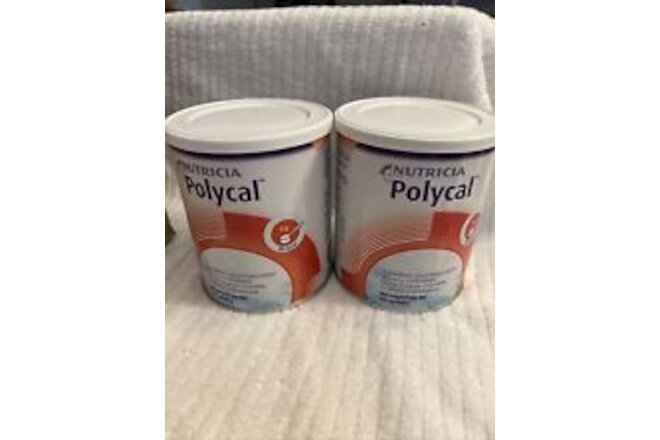 New Nutricia Polycal Lot of 2 14.1 Oz Cans Maltodextrin Supplement Exp 03/2026
