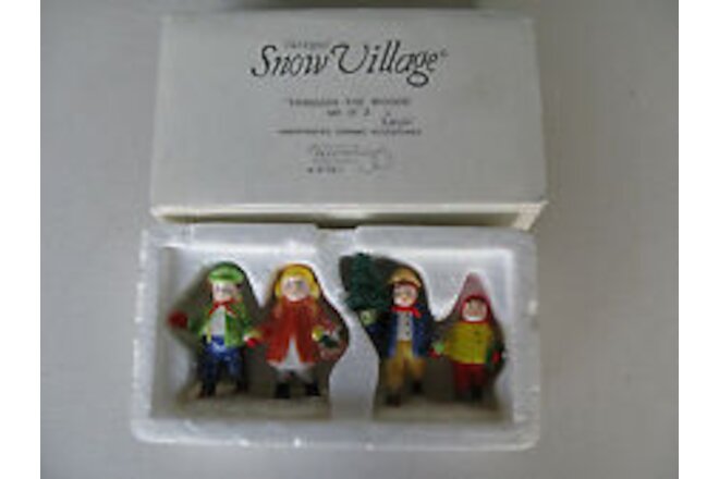 NEW SNOW VILLAGE "THROUGH THE WOODS" SET OF 2 #5172-1 (DEPARTMENT 56)