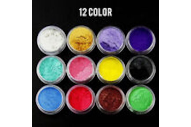 12Box/set Natural Mica Pigment Powder for Soap Cosmetics Resin Nail Colorant Dye