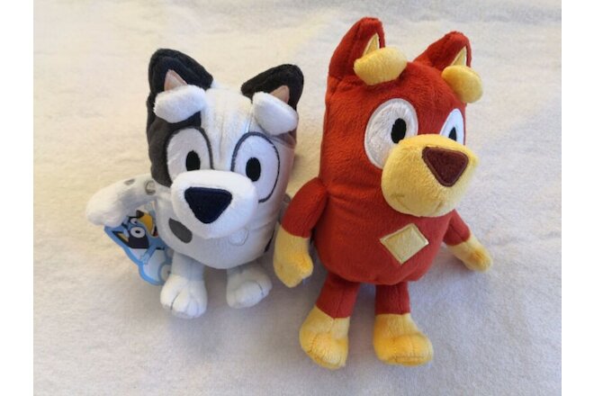 New With tagBluey Friends 8'' Muffin and Rusty Mini Soft & Small Plush Bluey Toy
