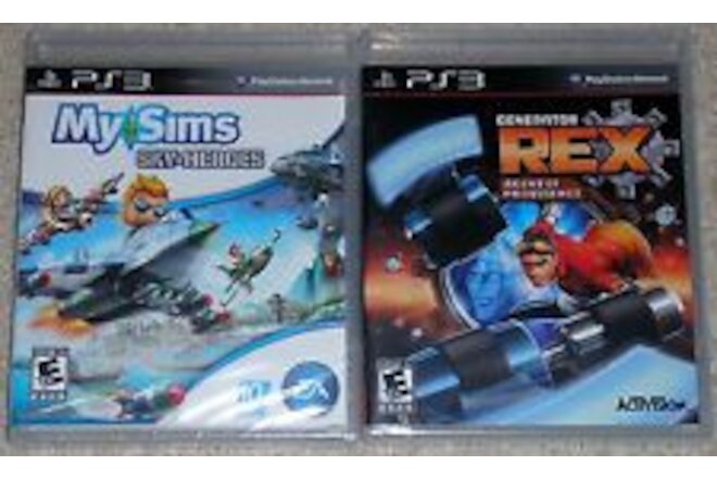PS3 Game Lot - My Sims Sky Heroes (New) Generator Rex Agent of Providence (New)