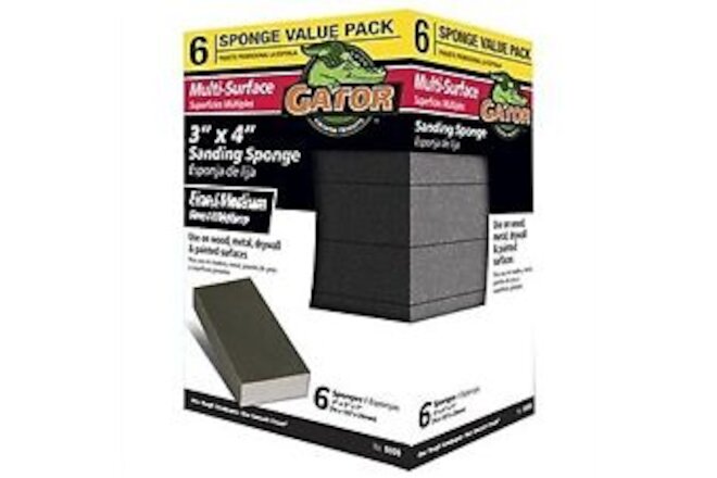 Sanding Sponge, Extra Fine/Fine, 3 x 4-In., 6-Pk. -4204GA