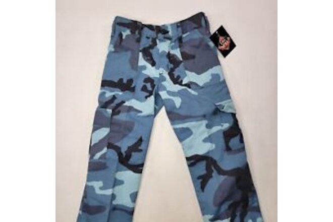 New Tru-Spec Youth Blue Urban Winter Camo Pants Size 4 New With Tags