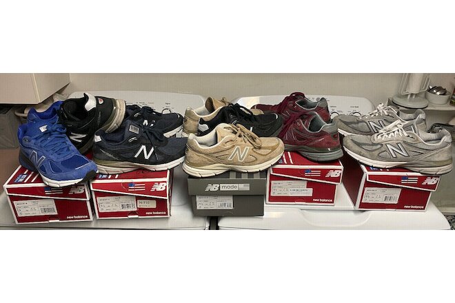 New Balance 990 - lot of 6 men's pairs - size 8.5-9 with original boxes