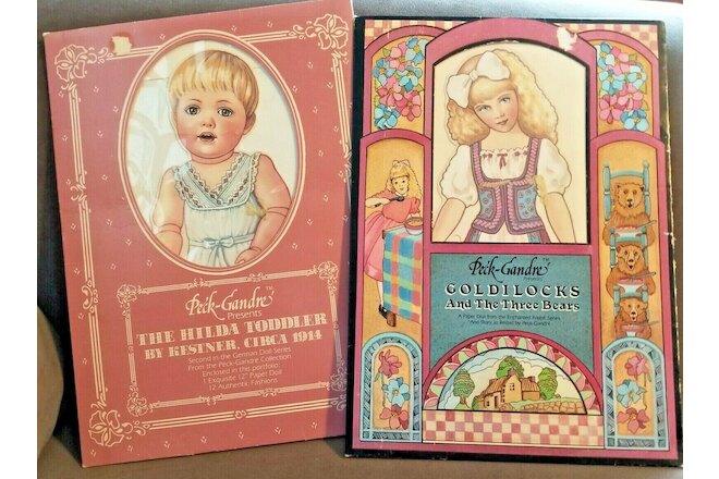 Hilda The Toddler & Goldilocks Peck-Gandre Paper Dolls Uncut Vintage 1986 USA