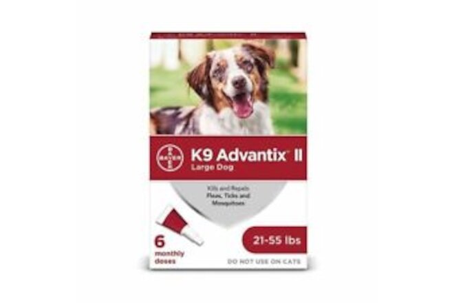 Bayer K9 Advantix II Flea Tick and Mosquito Prevention for Large Dogs - 25-55lbs
