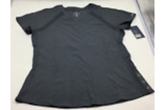 (QTY 3) Size L Med Couture Peaches Women's Raglan Top 8470, Pewter *Ships Free*