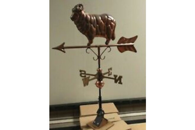SHEEP weathervane, 21" ARROW copper,All parts/mount, Cottage/shed /medium size