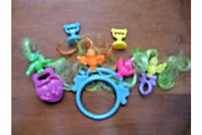 Vintage 1987 Hasbro Teeny Tiny Fairy Tails Jewelry Set w/ 4 birds, 2 perches