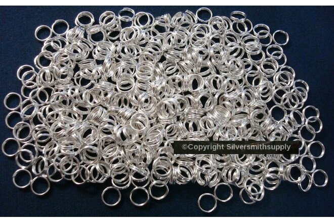 Split rings 7mm silver plated steel 500 pcs jewelry clasp attach charms PFG023