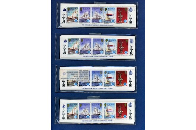 1987 America's Cup Stamp Set - 10 strips (50 Stamps). Solomon Islands SC#570-74