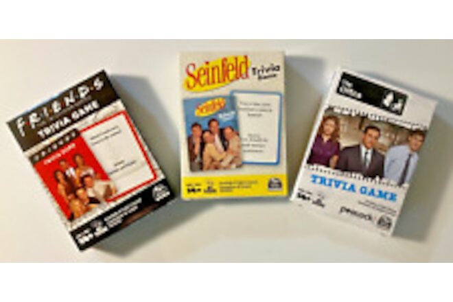 Friends Seinfeld The Office - Spin Master Set of 3 Trivia Game card games Mint!
