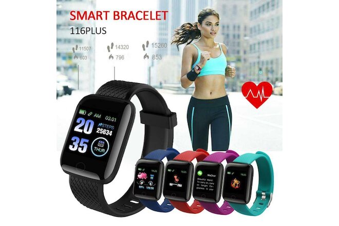 5pcs/lot dhl free 116plus Bluetooth 4.2 Smart Watch Smartband Blood Pressure