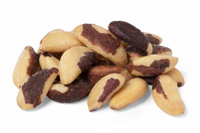 ROASTED BRAZIL NUTS SALTED NO SHELL 1 LB BAG & FREE SHIPPING