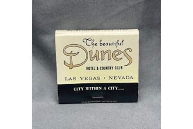 The Beautiful Dunes Hotel & Country Club Las Vegas Matchbook Unstruck Vintage