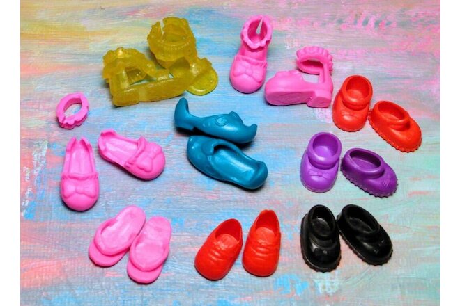 Kelly Chelsea Kiddle Friends Doll Clothes *Lot of 9prs Variety Sandals/Shoes*