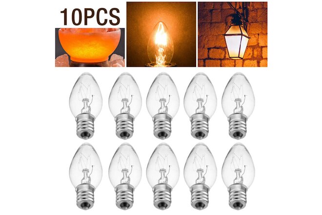 10 Pack 15 Watt Scentsy Plug-in Wax Warmer Night Light Diffuser C7 Bulbs Lamps