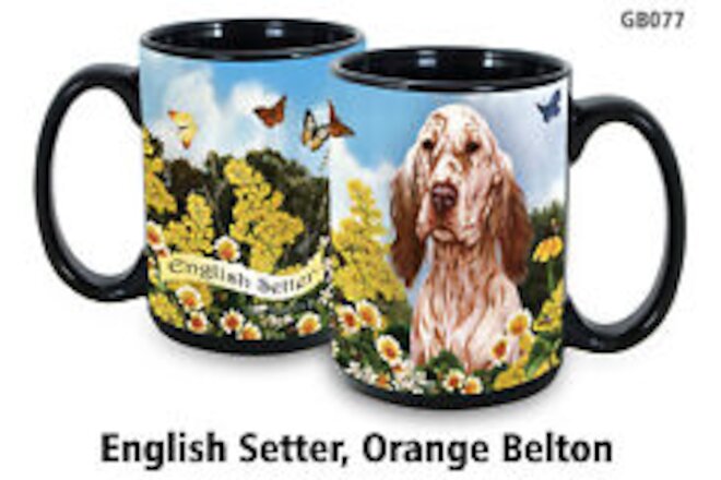 Garden Party Mug - Orange Belton English Setter