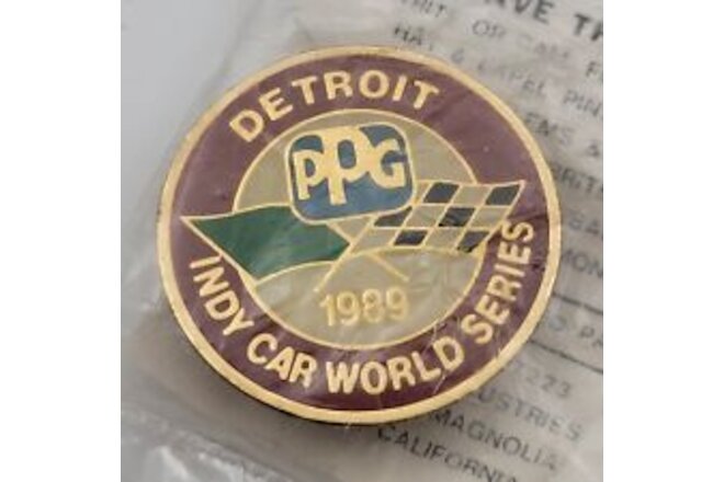 Pin Detroit Racetrack Indy Car World Series PPG Racing Vintage 1989