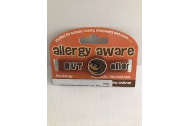 NEW Kids Allergy Medical Silicone Bracelet Nut Allergy, Adjustable, School