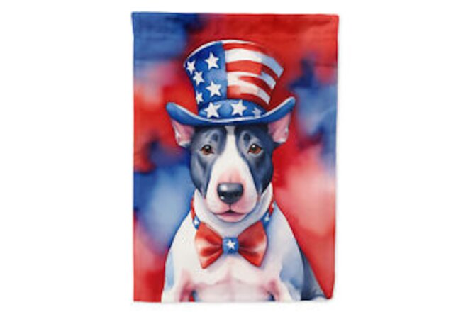 English Bull Terrier Patriotic American Flag Canvas House Size DAC5705CHF