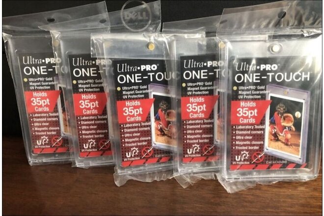 Lot of 5 Ultra Pro One-Touch Magnetic Card Holder 35pt Point 5x