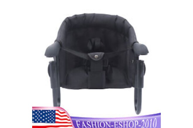 Quality! Clip on High Chair Baby Fold-Flat Storage Black Portable Feeding Seat
