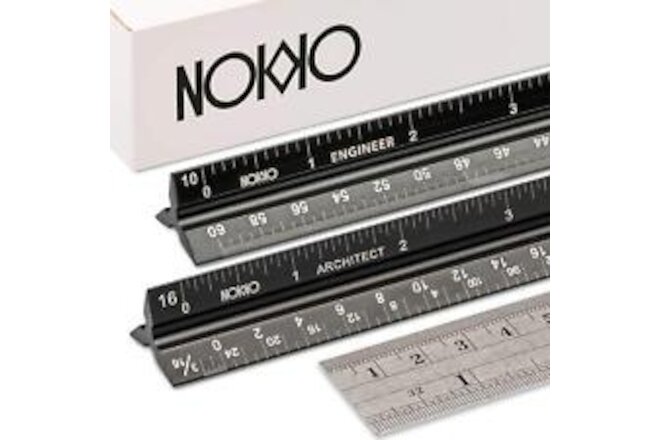 NOKKO Architectural and Engineering Scale Ruler Set - Professional Measuring