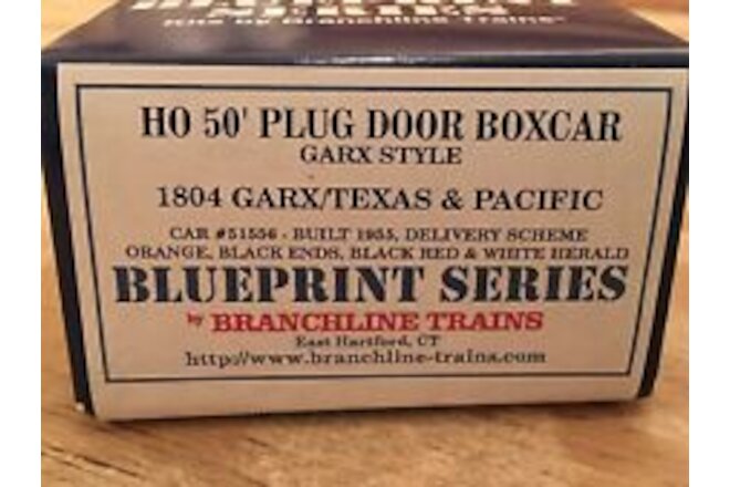 HO Branchline 1804 Texas & Pacific 50’ Plug Door Boxcar Kit T&P GARX #51556