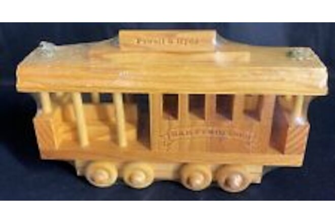 San Francisco Powell & Hyde Wooden Trolley 1984 New Old Stock Souvenir
