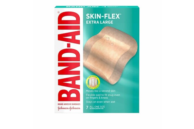 2-PACK BANDAID SKIN FLEX BANDAGE EXTRA LARGE SIZE XL 7CT EA