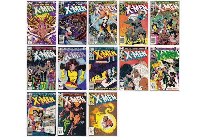 Uncanny X-Men Lot 162- 174 (Vol.1 1963 Series) 13 comic book lot Boarded Sleeved