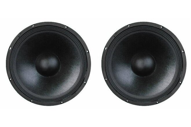 NEW (2) 15" SubWoofer Speakers.8ohm PA woofer pair. Replacement.Bass Cabinet Pro