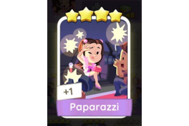 Monopoly Go Sticker - Paparazzi ⭐️⭐️⭐️⭐️ (4 Star) / 1800+ feedback! 🇺🇸