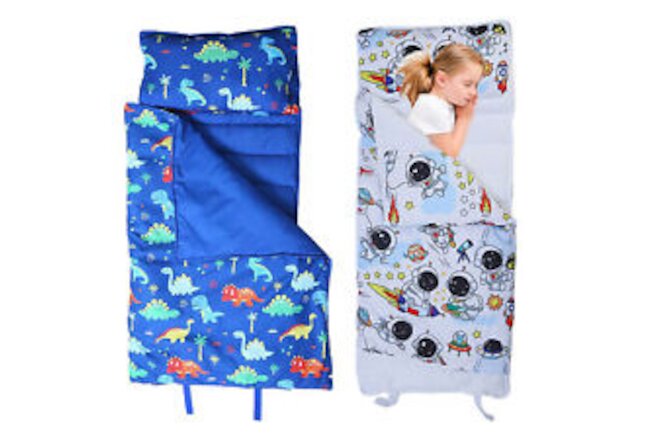 Camping Sleeping Bag Blanket Mat Soft Washable Toddler Nap with Cartoon Print