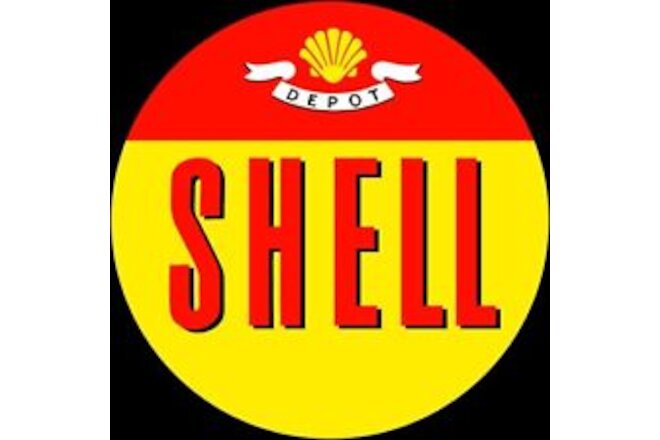 Shell Oil Company - SHELL DEPOT -  NEW Sign 28" Dia. Round AMERICAN STEEL