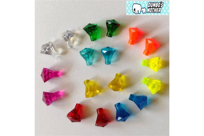 LEGO Jewels Gems Diamond Crystal Rock Treasure 2x of 9 Colors 18 Pieces NEW