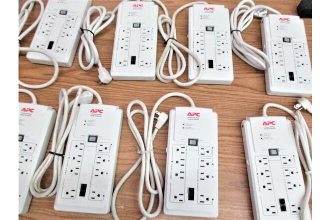 2  USED APC Power-Saving  8-Outlet Surge Protector w/ Phone Protection