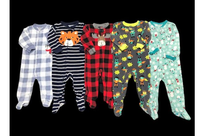 Baby Boy 9 Months 12 Months Carter's Fleece Winter 1pcNWOT Sleeper Pajama PJ Lot