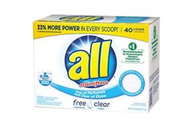 All Laundry Detergent, Free Clear for Sensitive Skin, 52 Ounces, 40 Loads